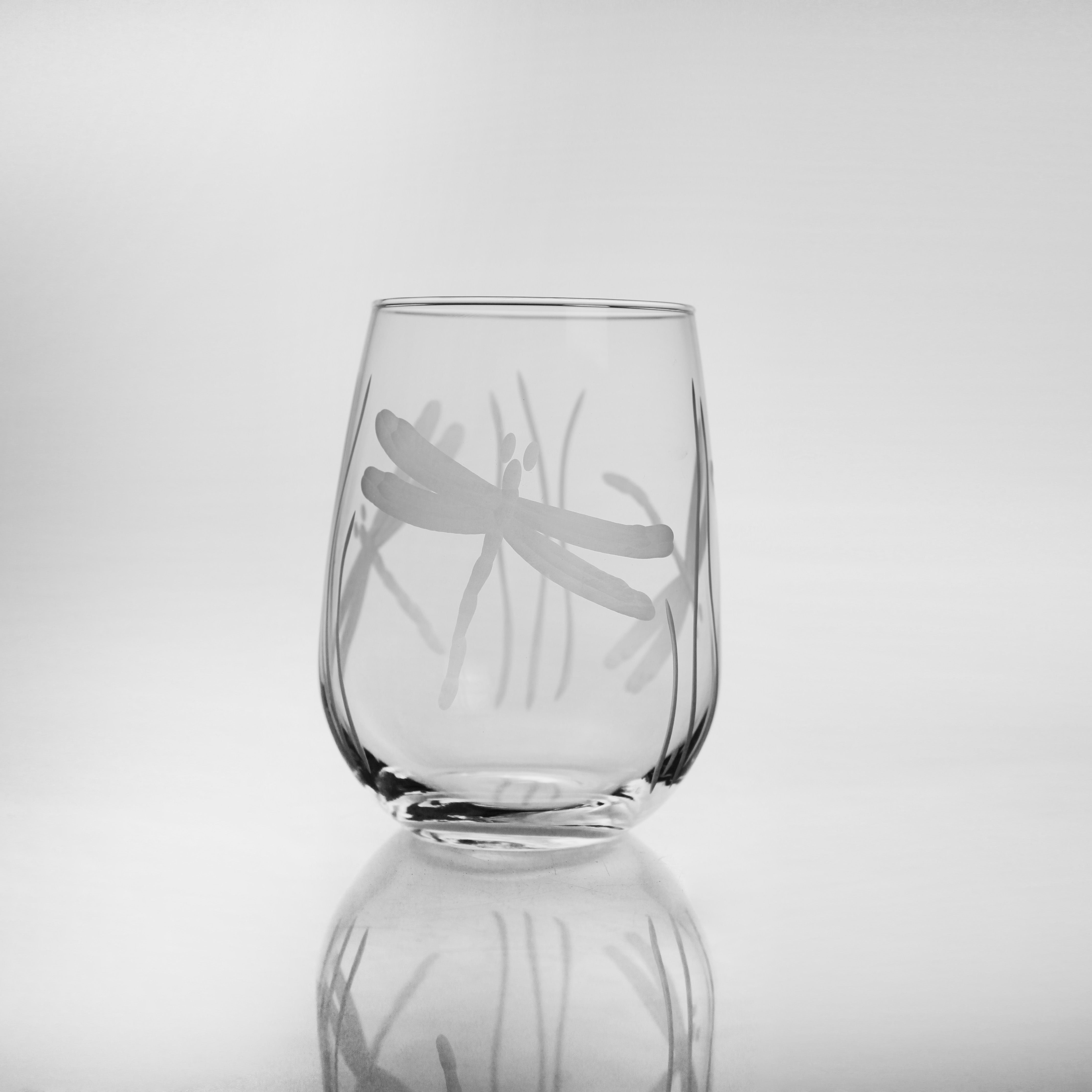 Dragonfly 17oz. Stemless Wine Glass-Set of 4 - MaisonBeach