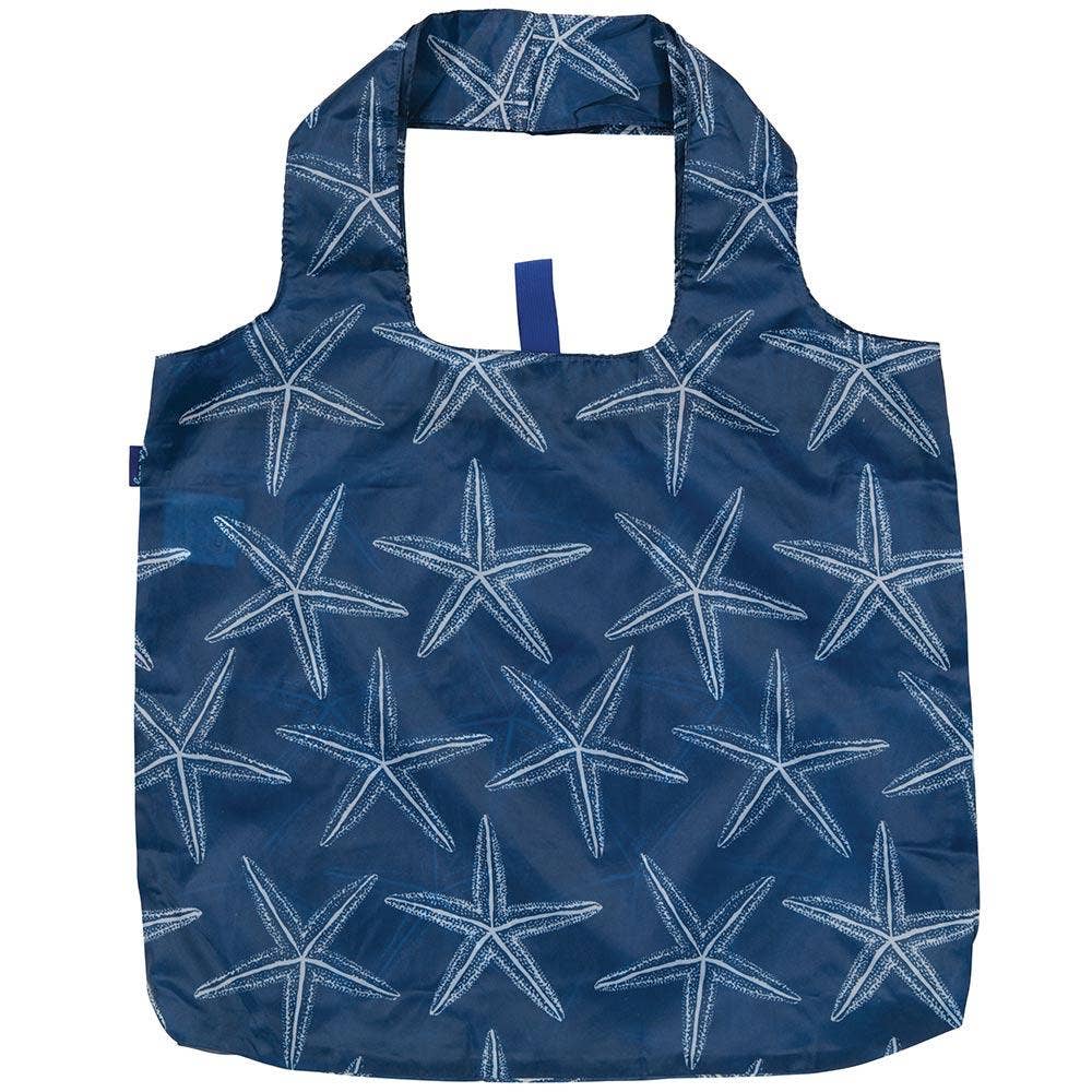 rockflowerpaper - STARFISH NAVY Reusable Shopping Bag