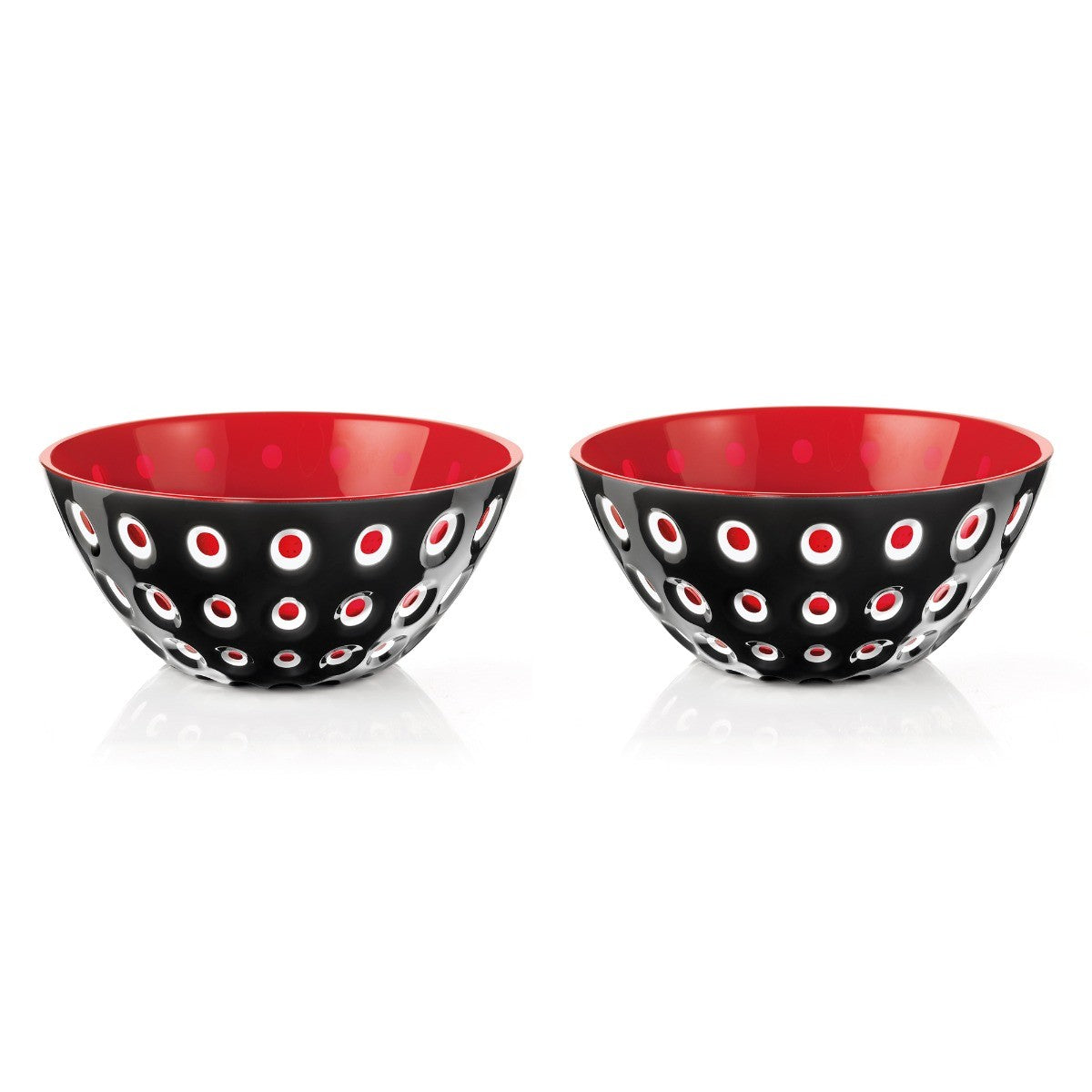 Le Murrine Black, White & Red Mini Bowls-Set of 2
