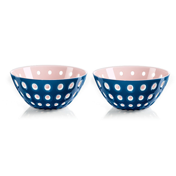 Le Murrine Pink, White and Mediterranean Blue Mini Bowls-Set of 2
