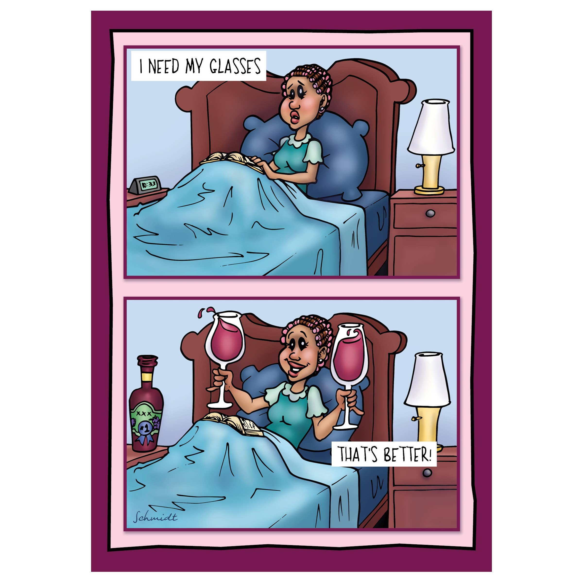 Raspberries - Funny Wine Birthday Card