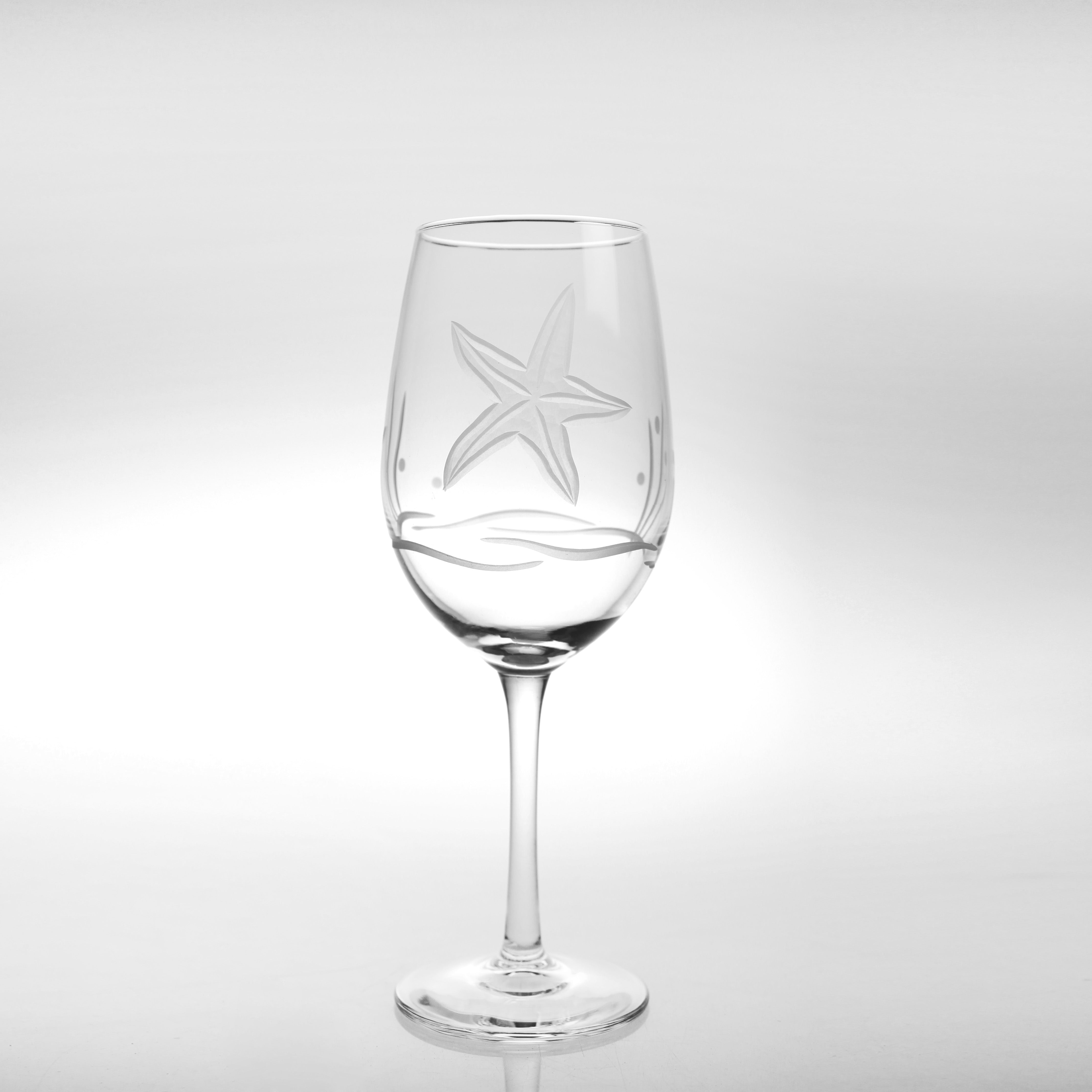 Starfish 12oz. White Wine Glass-Set of 4 - MaisonBeach