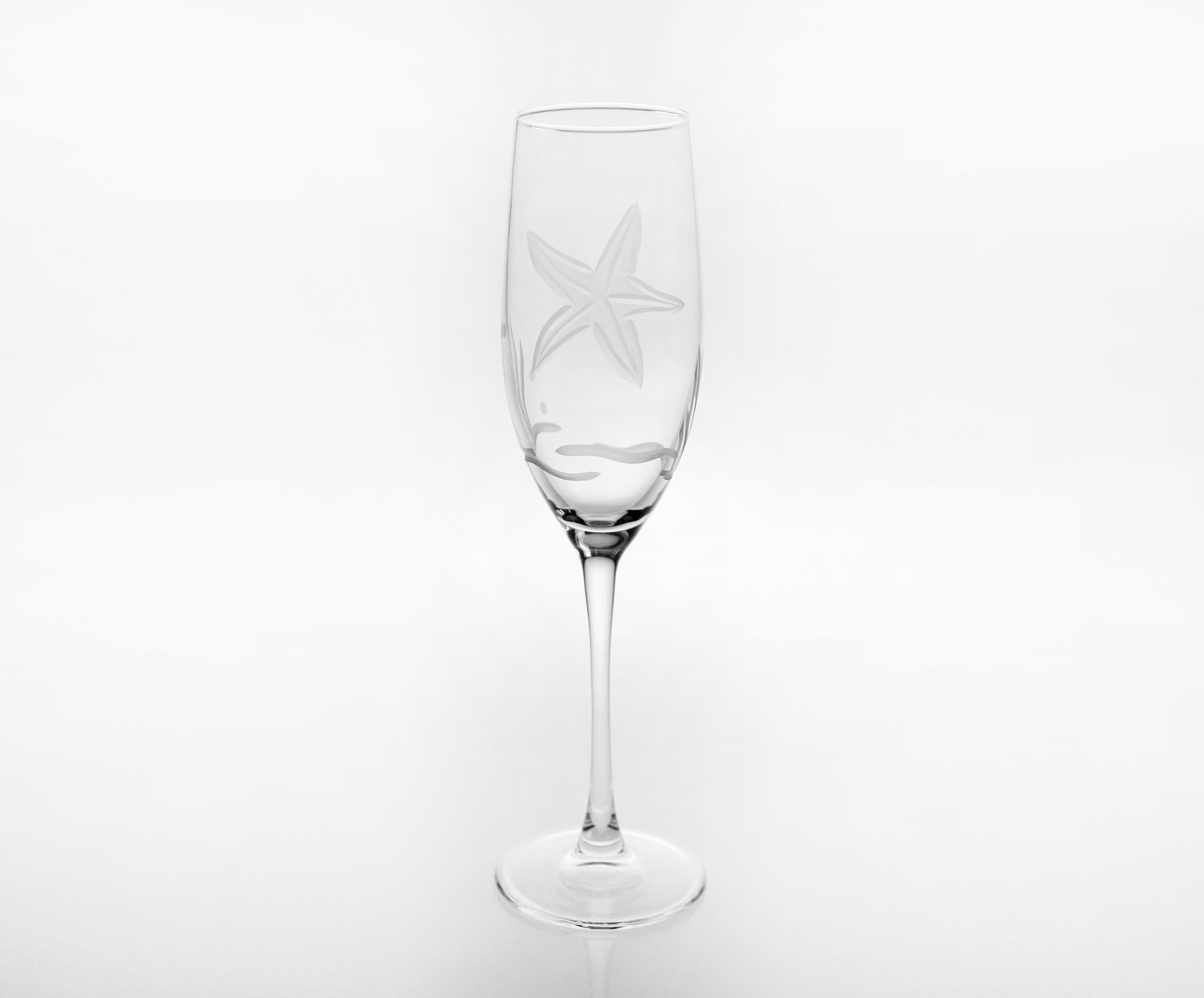 Starfish 8 oz. Champagne / Prosecco Flutes -Set of 4 - MaisonBeach