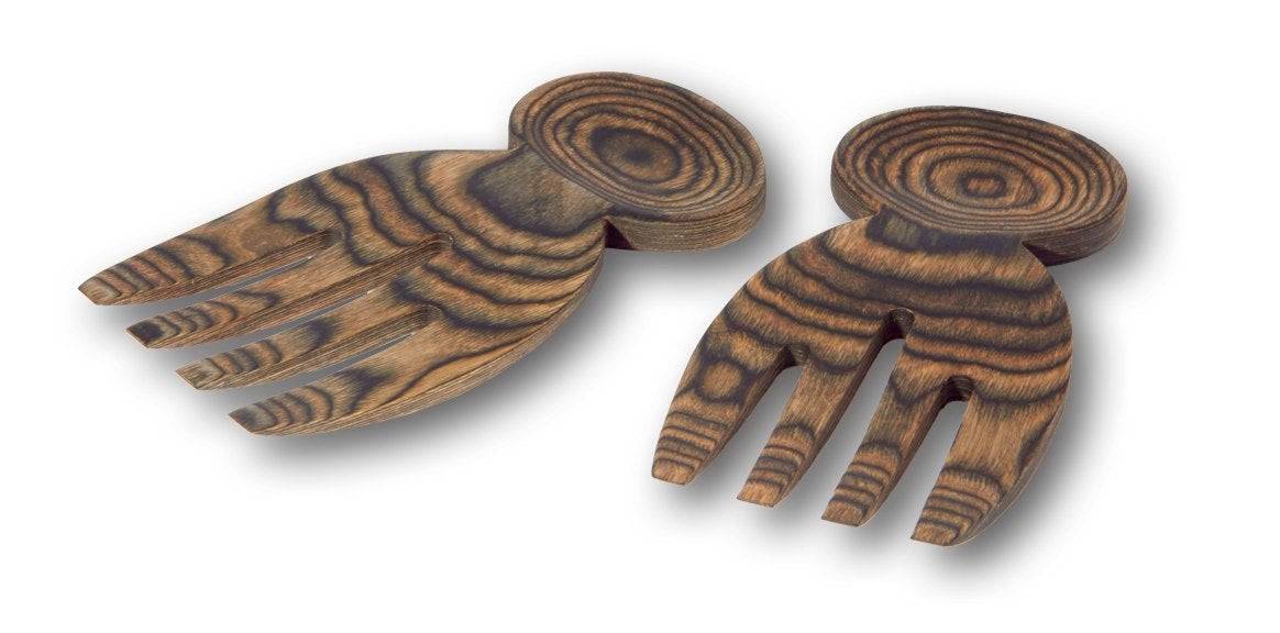 5" Black Pakka Wood Salad Hands - MaisonBeach