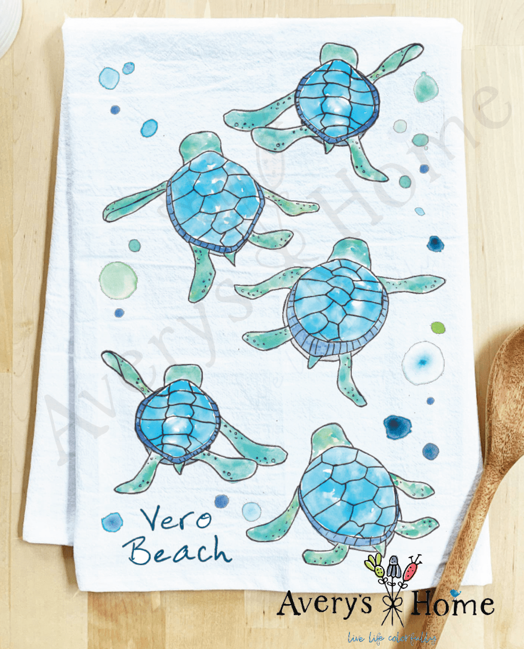 Baby Turtles Walking Cute  Kitchen Towel: Vero Beach, FL - MaisonBeach