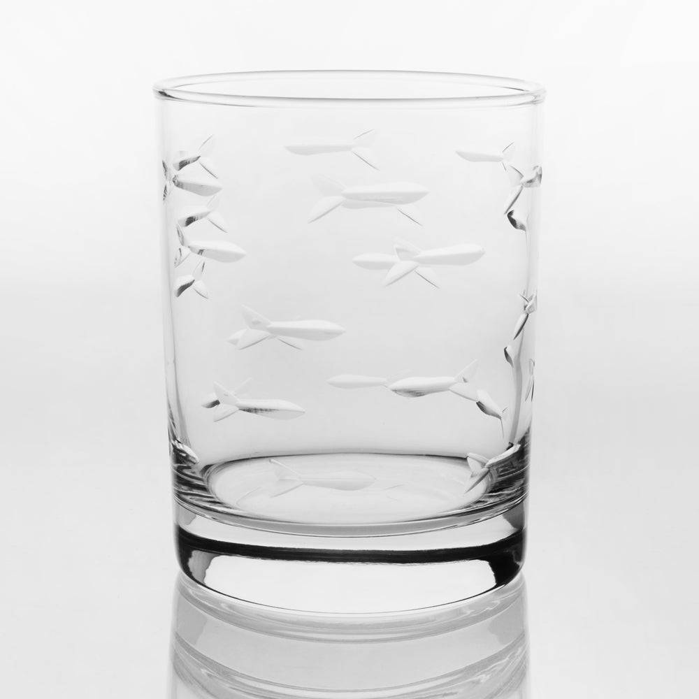 School of Fish 14oz. Double Old Fashion-Set of 4 - MaisonBeach