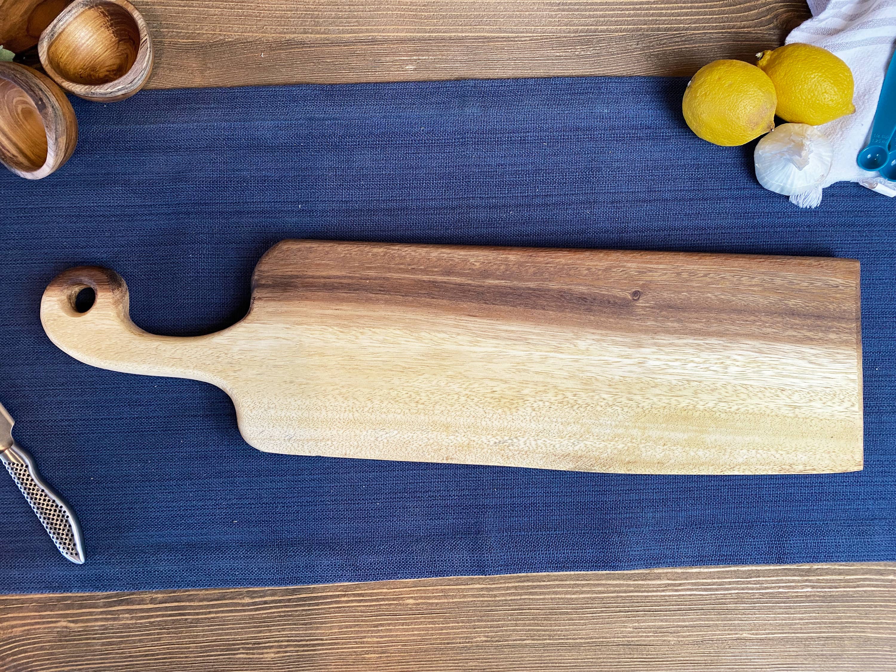 22" x 6" x 1" Live Edge Bread/Appetizer Board with Handle