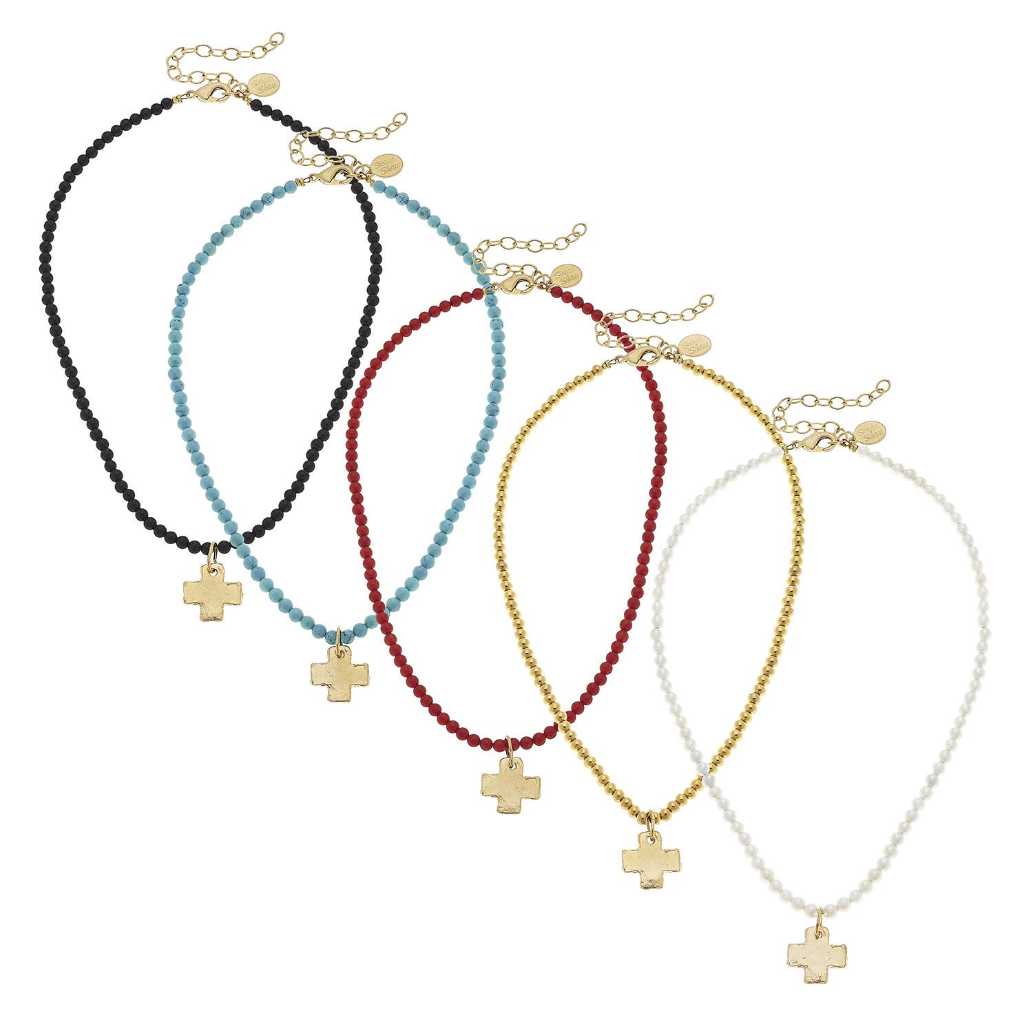 Gold Cross Necklace-Choose from 5 Colors