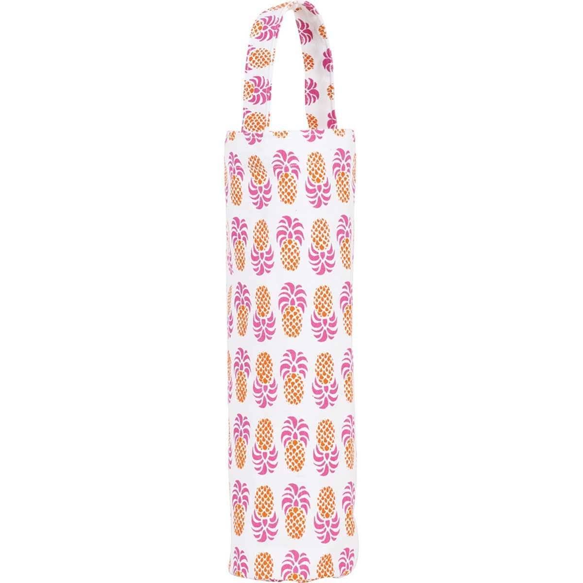 rockflowerpaper - Aloha Pineapple Pink Wine Gift Bag