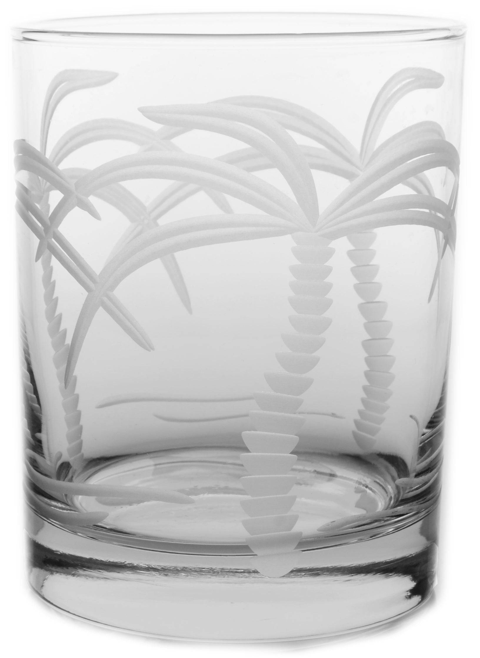 Palm Tree 14oz Double Old Fashion-Set of 4 - MaisonBeach
