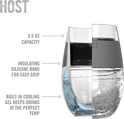 HOST - Wine FREEZE™ Clear Cooling Cups (set of 4) by HOST®