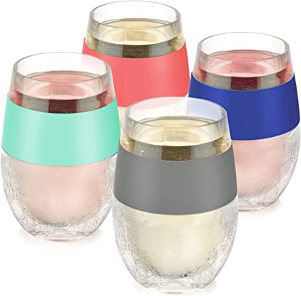 HOST - Wine FREEZE™ Clear Cooling Cups (set of 4) by HOST®