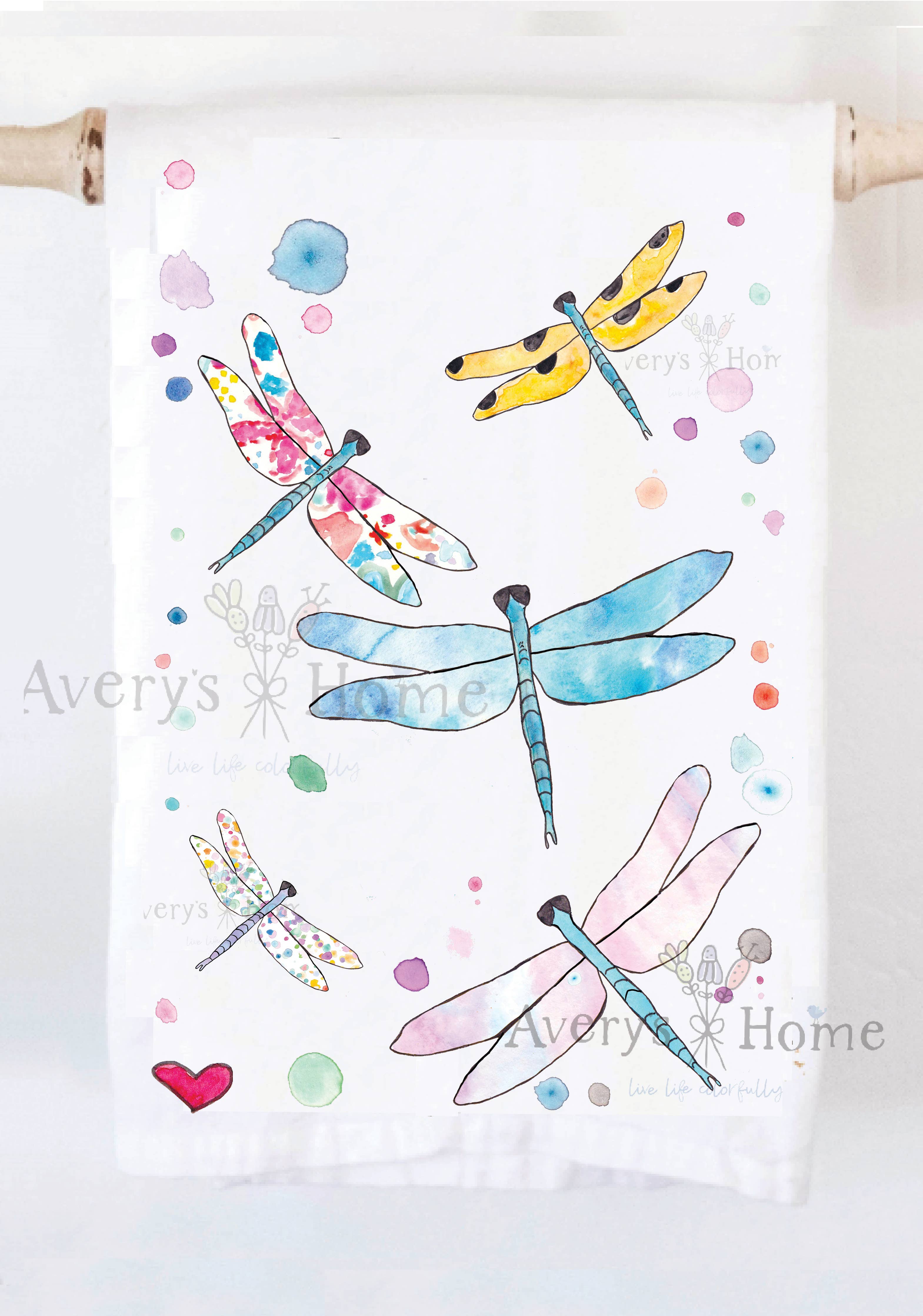 Avery's Home - Dragonfly - Garden Kitchen Towel