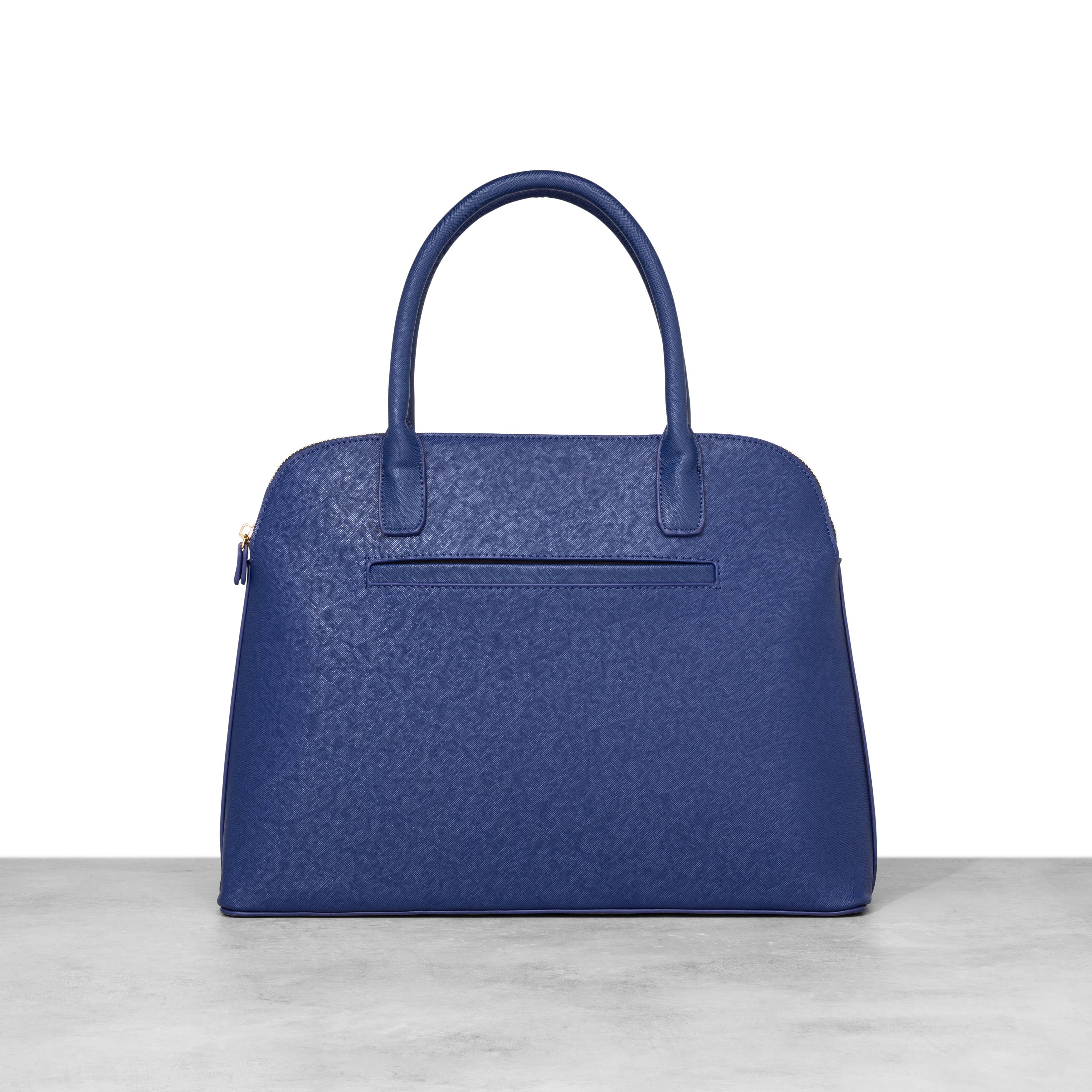 Lulu Dharma - Blue Saffiano Laptop Handbag