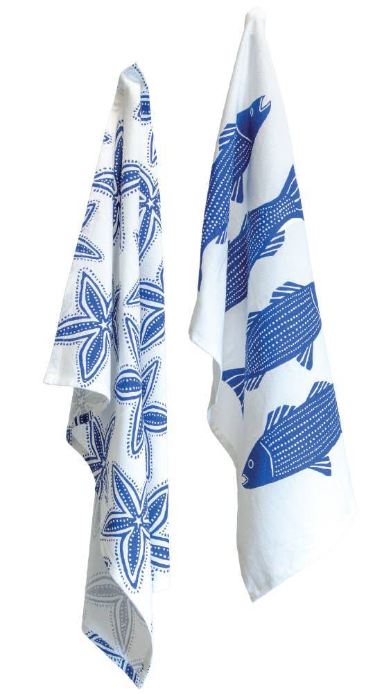 Starfish &amp; Fish Tea Towel - MaisonBeach