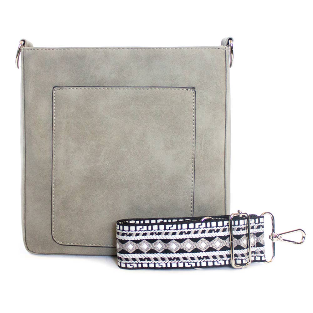 MAY SUEDE CROSSBODY🍁: GRAY - MaisonBeach
