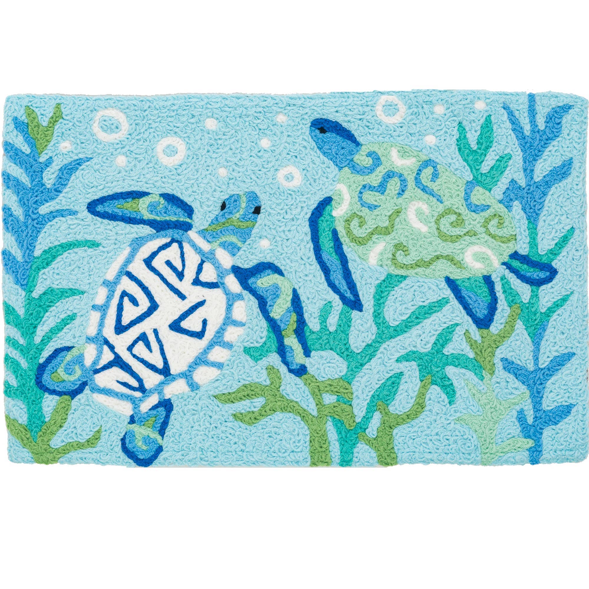 Colorful Sea Turtles  Jellybean Rug 20" x 30"-Coastal - MaisonBeach