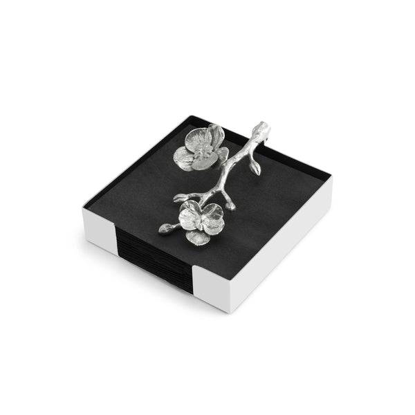 White Orchid Cocktail Napkin Holder - MaisonBeach