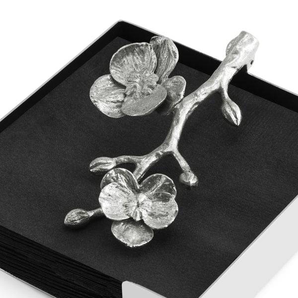 White Orchid Cocktail Napkin Holder - MaisonBeach