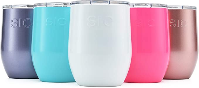 SIC Cups - 16 oz Dimpled Golf® Pink Stainless Steel Wine Tumbler